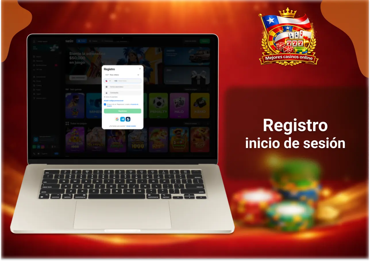 Registro e inicio de sesión en 1win Chile con proceso rápido y acceso seguro a la cuenta