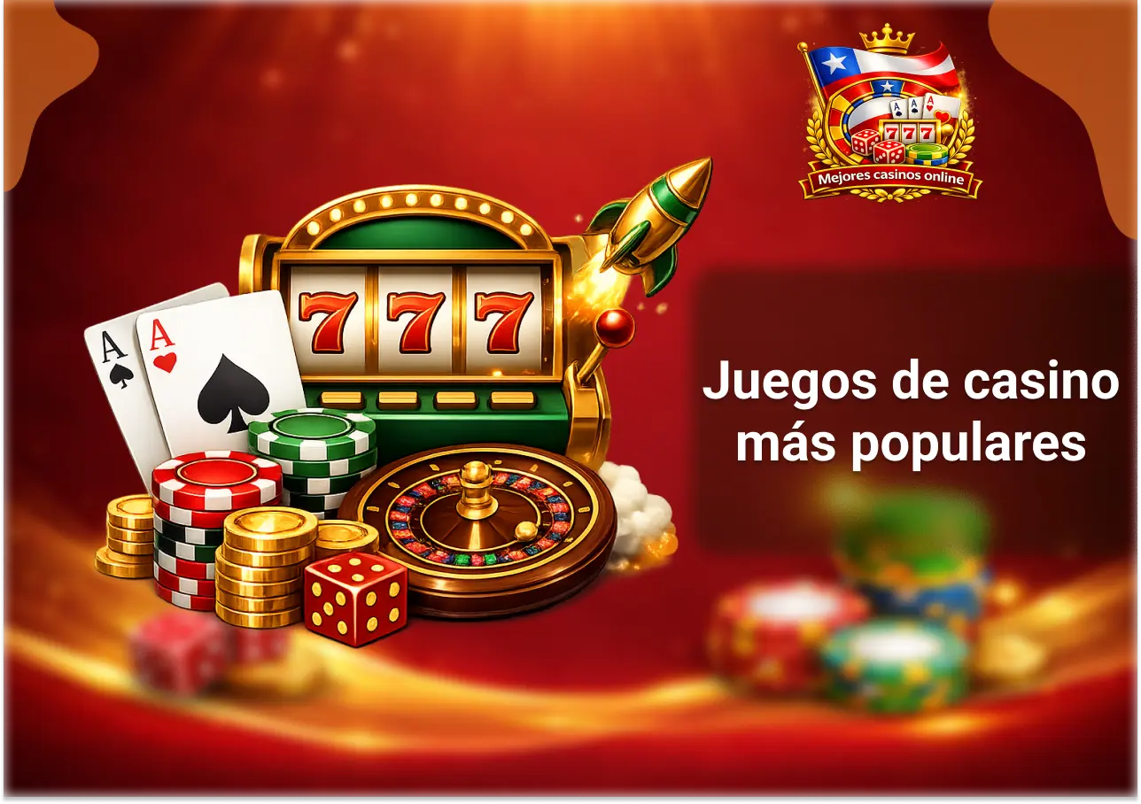 Juegos de casino más populares en Chile con tragamonedas ruleta blackjack y opciones en vivo